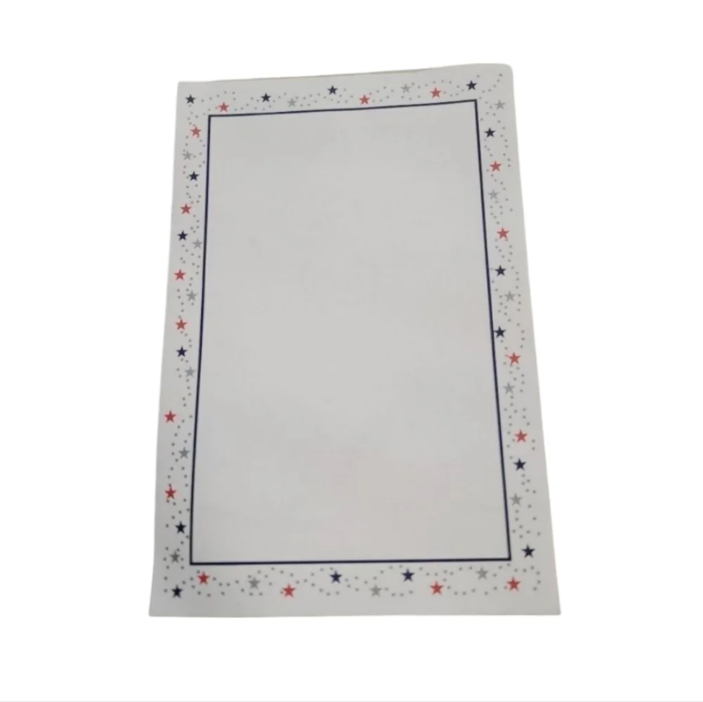 Vintage 90s American Red White Blue Stars Stationary Notepad